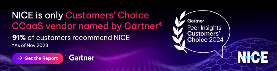 El único proveedor de NICE nombrado 2024 Gartner Peer Insights CCaaS Customers' Choice